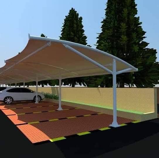 Car Parking Shed - Fiber Shed - Car Porch Shed - Tensile Shed 9