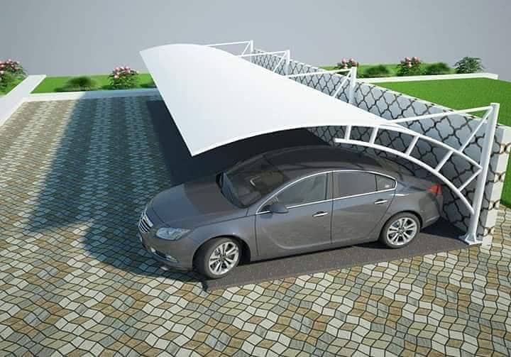 Car Parking Shed - Fiber Shed - Car Porch Shed - Tensile Shed 14