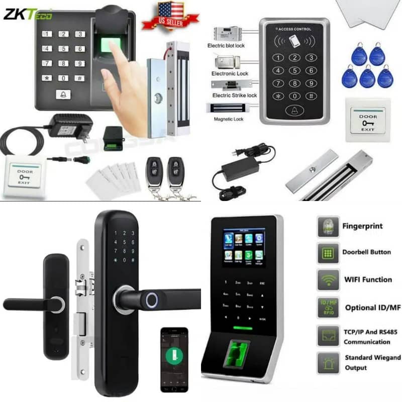 FACE & BIOMETRIC Attendance machine ,Electric door lock access control 0