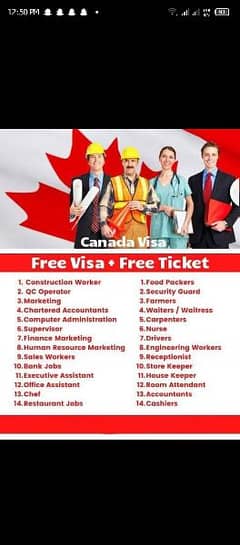 Canada Offer A Job Free Visa + Ticket Accommodation