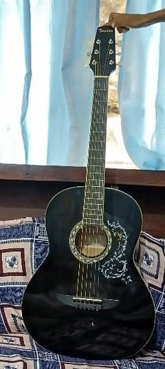 beginner guitar for sale with bag picks and belt in new condition