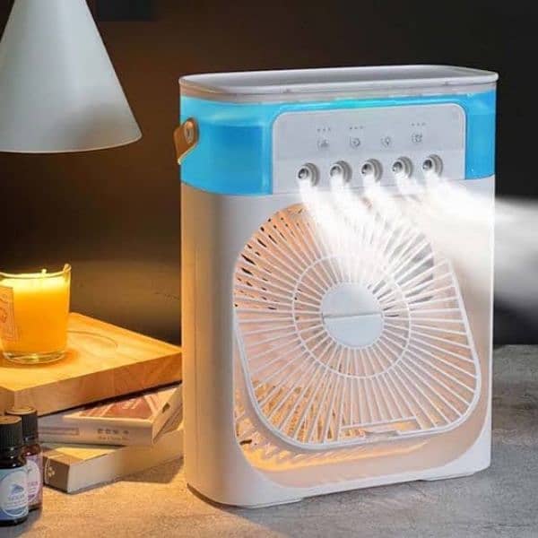 Mini Portable Desk Fan Mist-Water Spray With LED Light Mini Humidifier 0