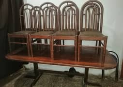 Dinning Table Wooden Premium Quality With 8 Chairs For Sale