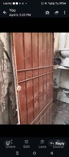 Solid heavy iron door like new