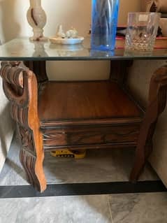 3 sofa Center Table wooden and Glass for sale new condition no damage