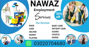 Maid / Cook/ Couple /Helper /Babysitter /Nurse /Patient care all staf