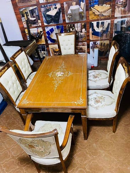 6 seater dining table set wholesale price 03002280913 4