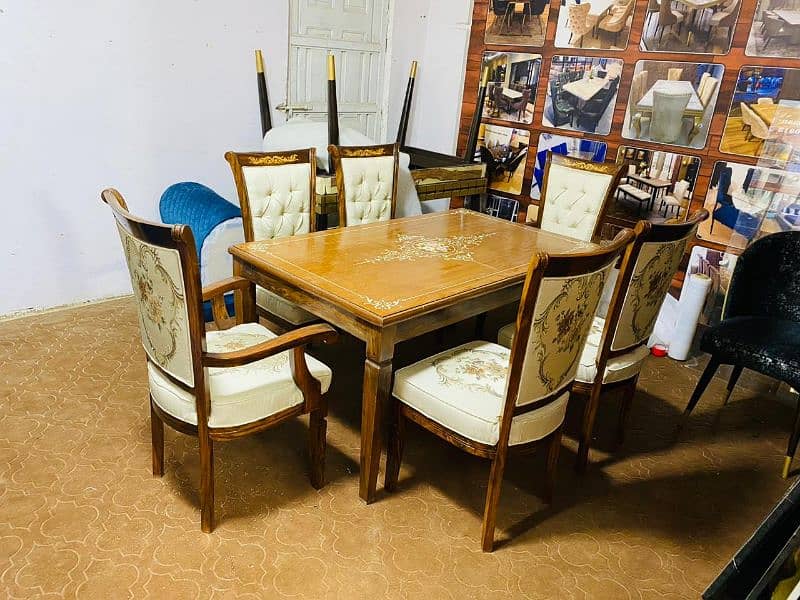 6 seater dining table set wholesale price 03002280913 5