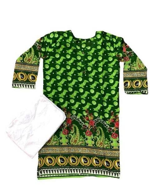 2 Pieces Women's Stitched lawn printed suit independence gift Quality 1