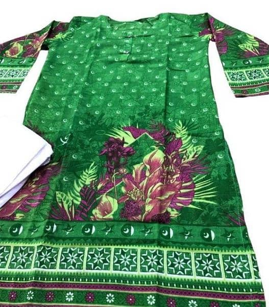 2 Pieces Women's Stitched lawn printed suit independence gift Quality 7