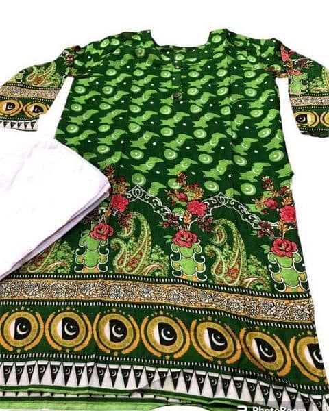 2 Pieces Women's Stitched lawn printed suit independence gift Quality 7