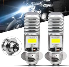 HONLEEX 2pcs AC9-48V H6M LED Headlight Bulbs 1600Lumens High