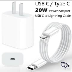 20 watt iphone Fast charger adapter+ usb cable