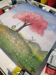 Cherry blossom tree painting