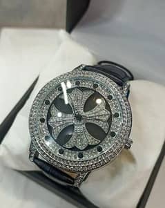 Men crystal dial watch