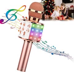 ShinePick Karaoke Microphone, 4 in 1 Wireless Microphone with LED