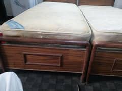 single wood bed for sale with mattress 03172752971