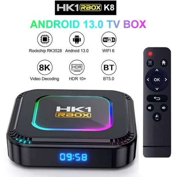 HK1 RBOX 4gb 64gb Android 13 TV Box RK3528 2.4G 5G WiFi BT4.0 8K Vedio 0