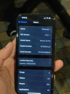 Iphone 15 pro LLA 128 GB Factory Unlock