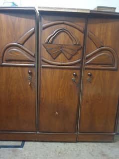 3 door wooden wardrobe