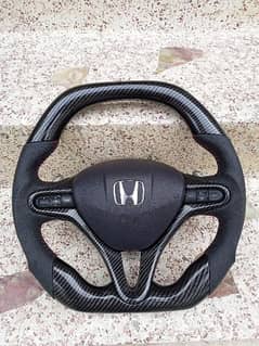 Honda Civic FD2 Type R Custom Carbon Fiber Steering Wheel