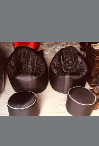 2 Xl with Footrest Bean Bag Export Quality Filling With Beans