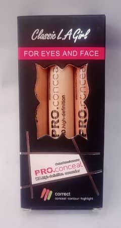 HD pro high coverage concealer, pack of 3