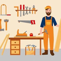 Carpenter available for Wood Works,  Cupboard, Wardrobe ,