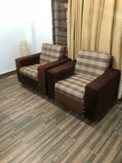 5 seaters sofa set good condition with study table and side lamp