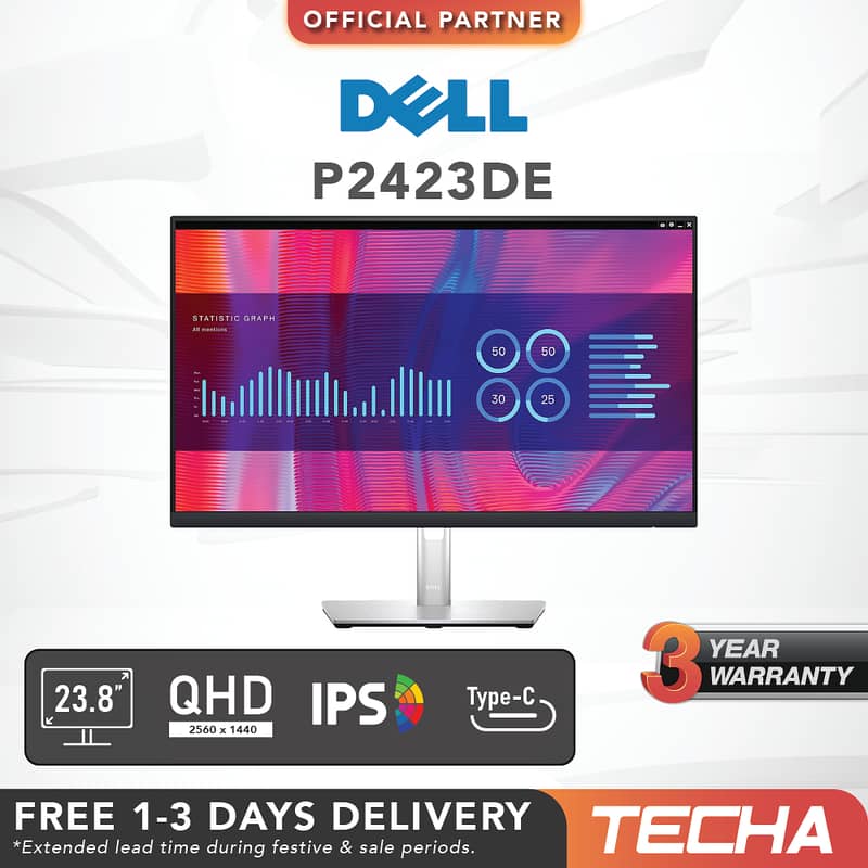 27" Inch Dell P2723DE 2k QHD IPS Type-C Borderless Gaming Monitor 1