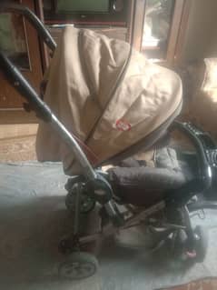 Baby gear with seat adjustable and wheel lock optiin