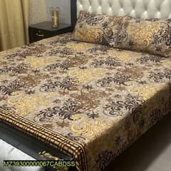 3pce crystal cotton printed Double bed sheets