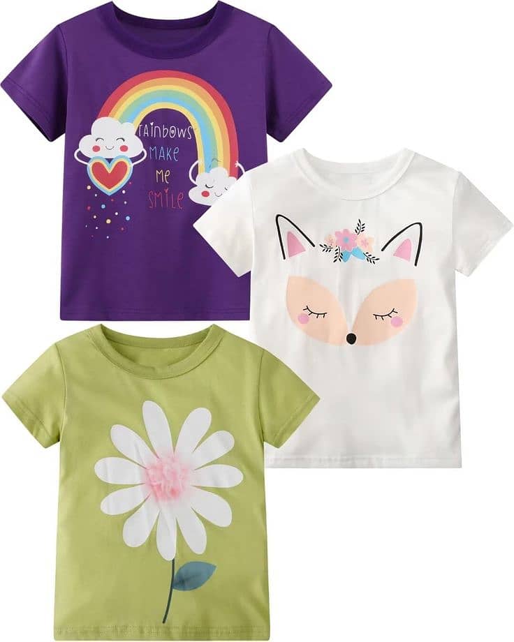 girls customized printed basic t shirts (FOR KIDS ONLY) 8