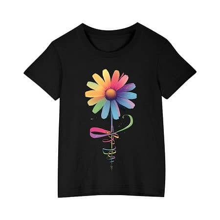 girls customized printed basic t shirts (FOR KIDS ONLY) 6