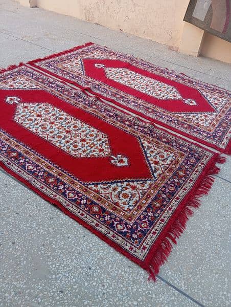 Beautiful handmade rugs pair for sale 6