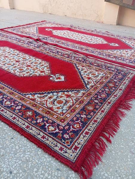 Beautiful handmade rugs pair for sale 7