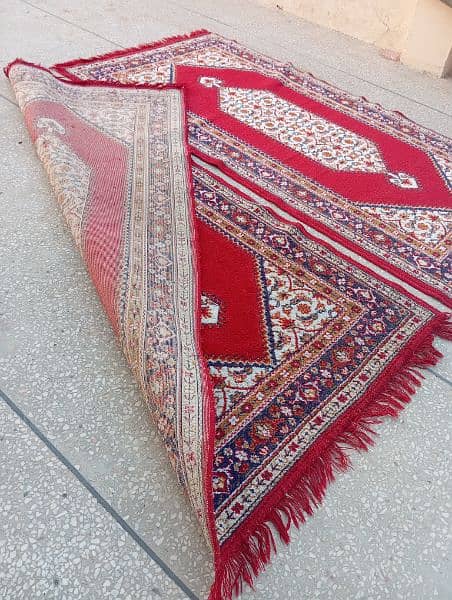 Beautiful handmade rugs pair for sale 8