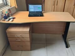 Executive Office Table, Book Rack,Office Sofa and a Generator