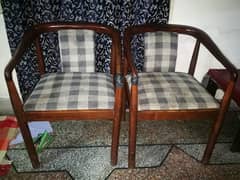 Orginal Wood Chairs Pair