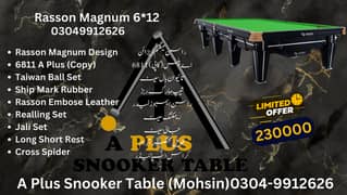 Snooker For Sale | Rasson MAgnum | Billiard | Pool (Company)