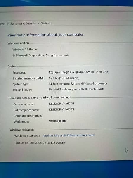 Microsoft Surface Pro laptop core i7 12th Gen 2