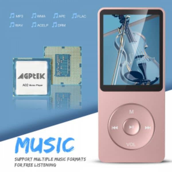 AGPTEK A02 8GB MP3 Player, 70 Hours Playback Lossless Sound music play 2