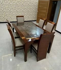 Dining Table Set 6 Chairs Wooden Pure