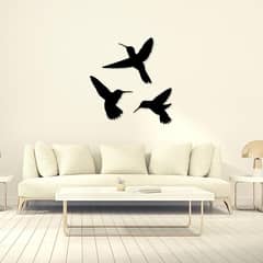 pack of 3 wall decor sparrow