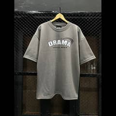 Drama Oversized Drop Tee - Gray