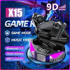 X15 TWS Bluetooth gaming earbuds