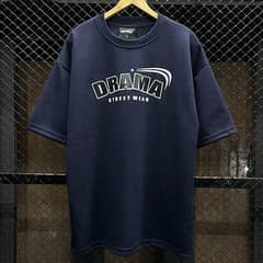 Drama Oversized Drop Tee - Navy