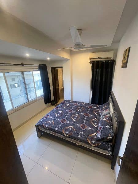 2 bed daily basis short time fully furnished in markaz 3