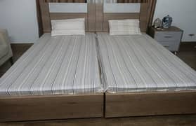 For Sale: Brand New and Branded Twin Beds with Side Table