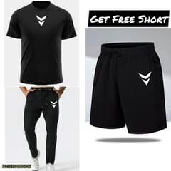 Men’s dri fit plain tracksuit with free shorts